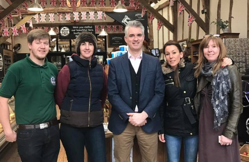 James Cartlidge MP at Jimmy's Farm 