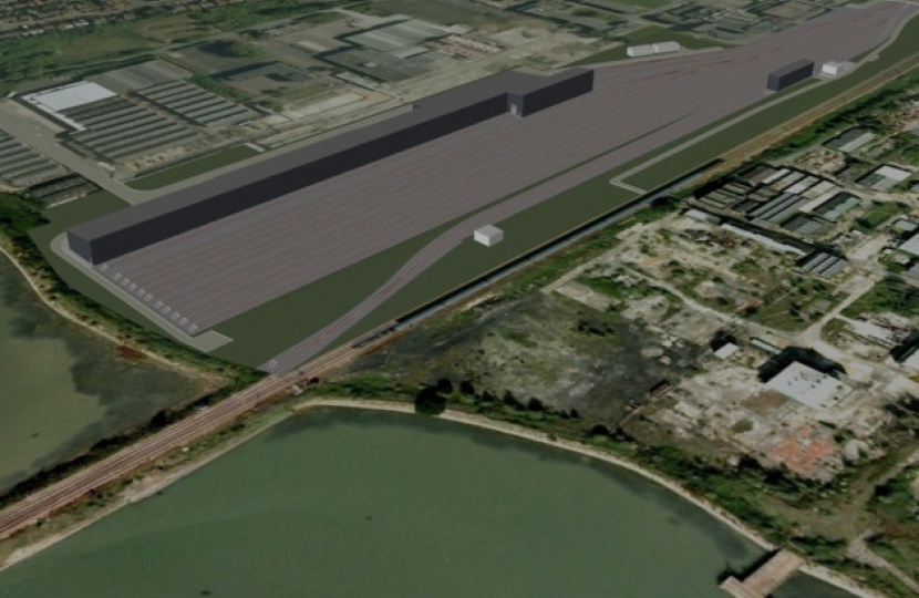 Planned location of the new Greater Anglia workshop at Brantam 