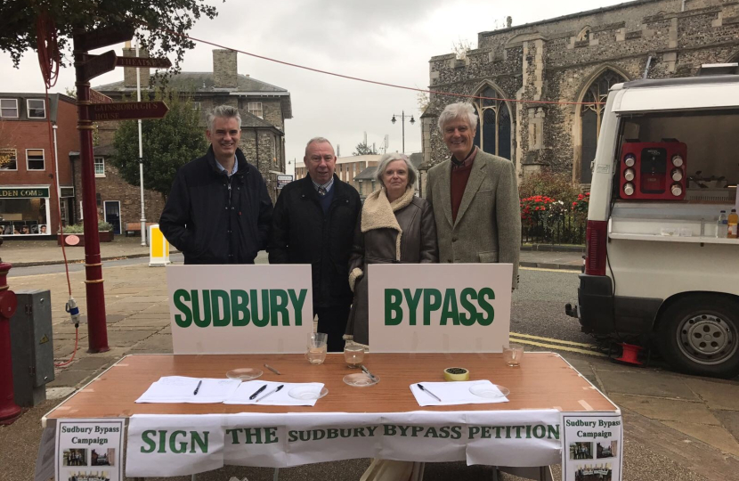 James Cartlidge MP, Cllr Peter Beer, Cllr Jan Osborne, Lord Philips of Sudbury