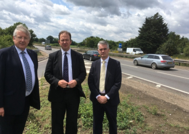 Cllr Gordon Jones, Jesse Norman MP, James Cartlidge MP 