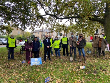 James Cartlidge MP crocus planting 